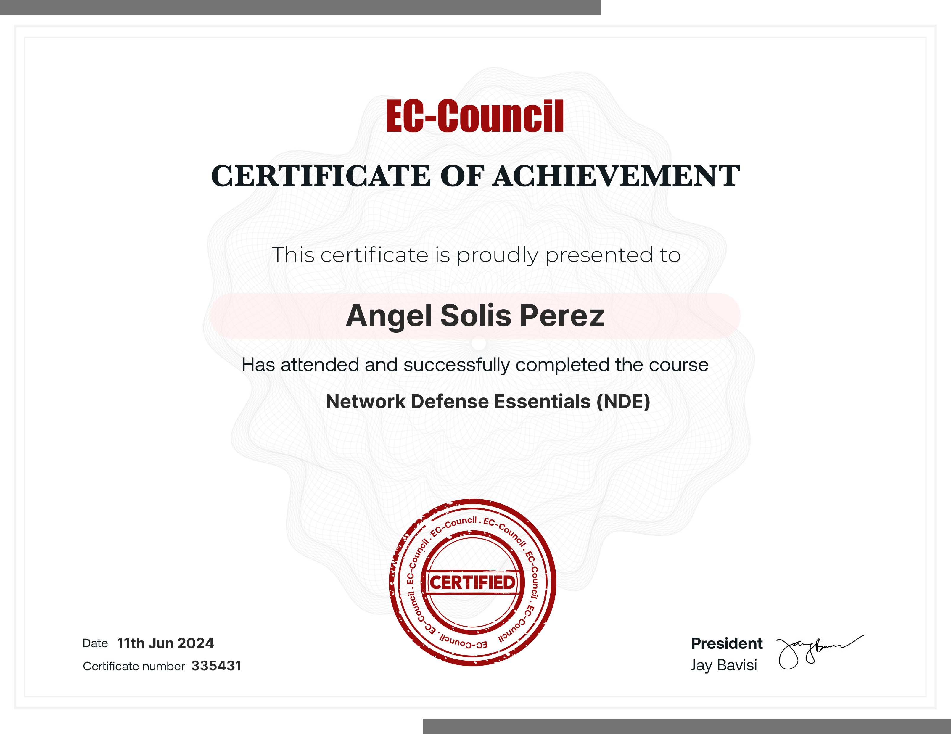 Network Defense Essentials badge